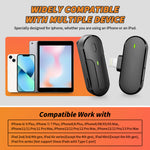 Leereel Wireless Lavalier Microphone with 700mAh Charging Case for iPhone iPad (YM08)